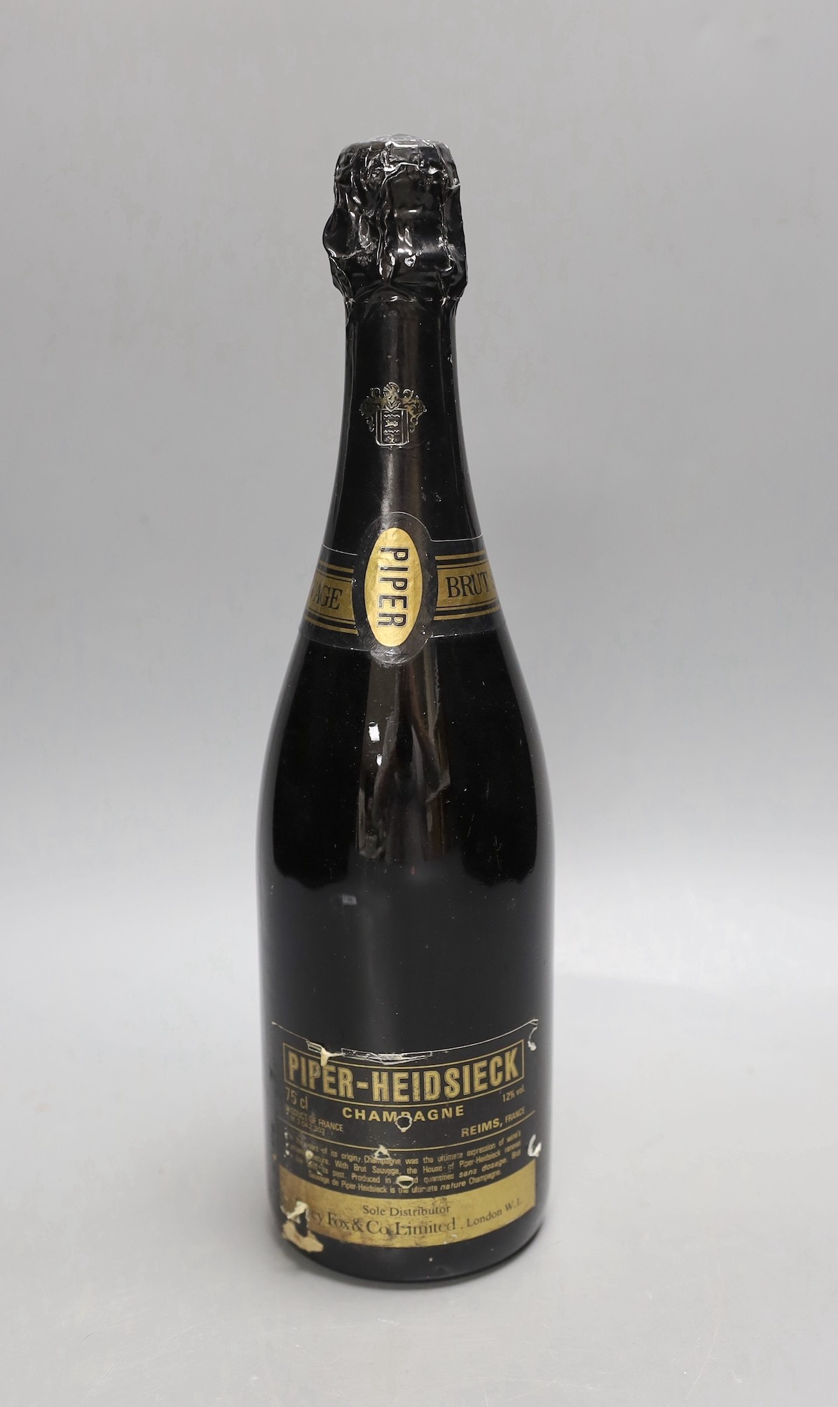 One bottle of Piper-Heidsieck Sauvage champagne